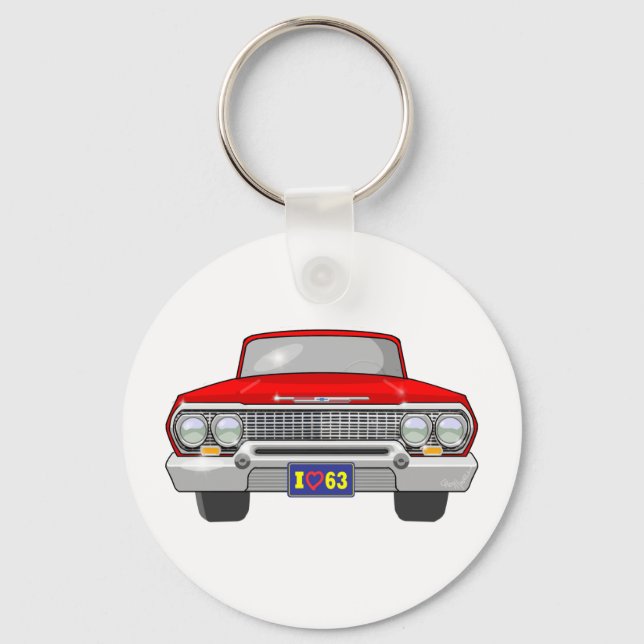 Porte-clés 1963 J'aime Chevrolet (Recto)