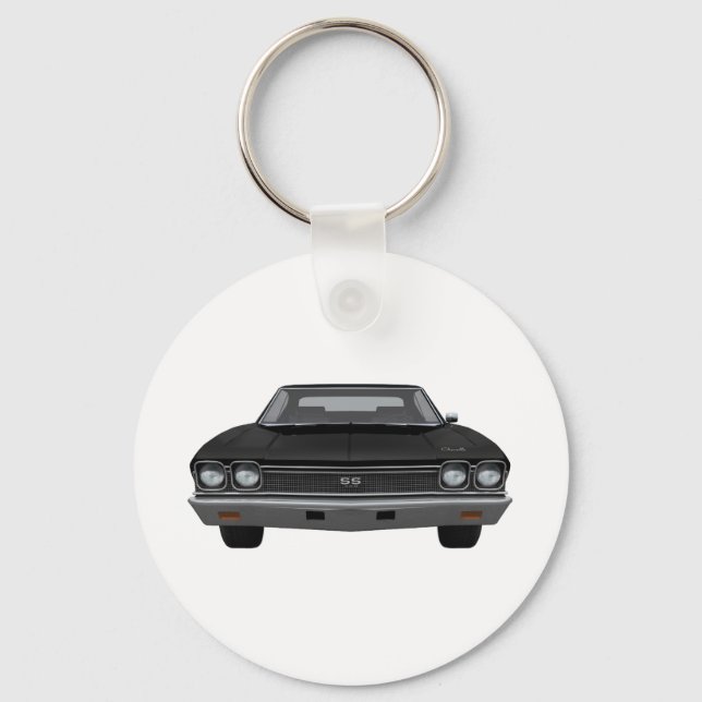 Porte-clés 1968 Chevelle SS : Finition noire (Recto)