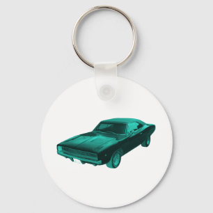 Porte-clés 1968 mopar bleus de chargeur d'esquive