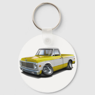 Porte-clés 1970-72 Chevy C10 Yellow-White Truck