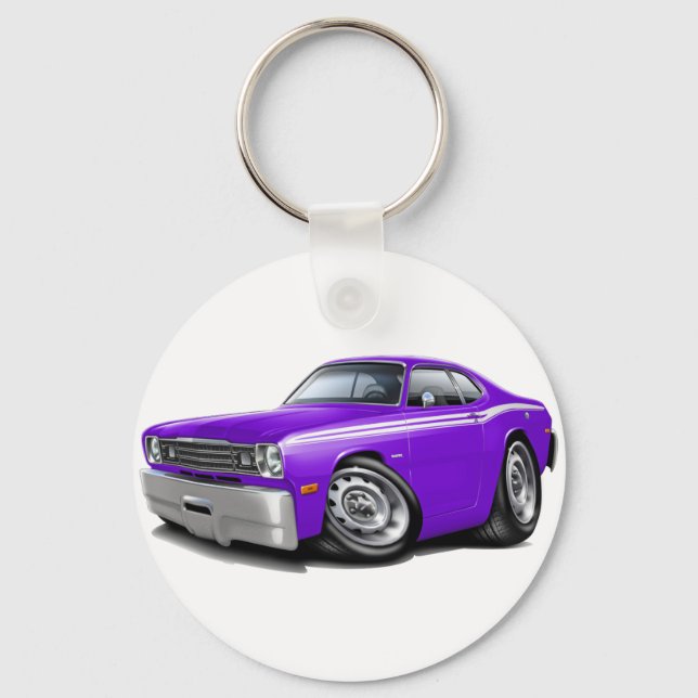Porte-clés 1970-74 Duster Purple-White Car (Recto)