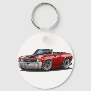 Porte-clés 1971-72 Chevelle Maroon-Black Convertible