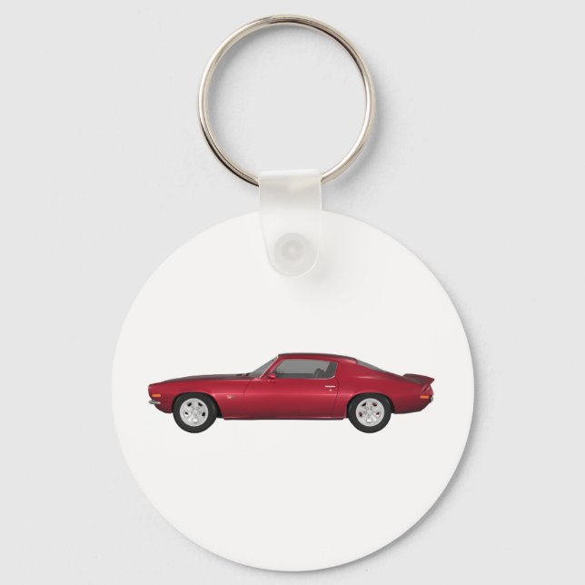 Porte-clés 1972 Camaro : Muscle Car : Candy Apple Finish : (Recto)