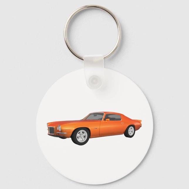 Porte-clés 1972 Camaro : Muscle Car : Orange Finish : (Recto)