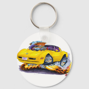 Porte-clés 1980-82 Corvette Yellow Car