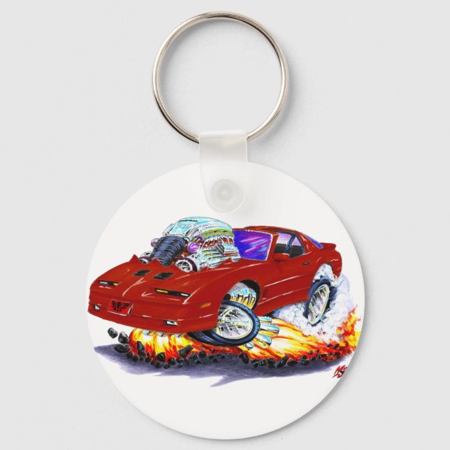 Porte-clés 1982-1992 Trans Am Maroon Car (Recto)