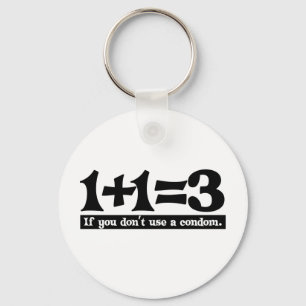 Porte-clés 1+1=3, si vous n'utilisez pas un préservatif --