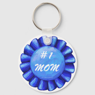 Porte-clés #1 Maman Porte - clé bleu