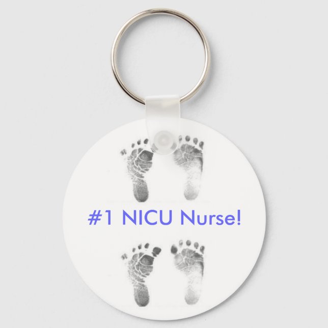 Porte-clés #1 NICU Nurse! (blue) (Recto)