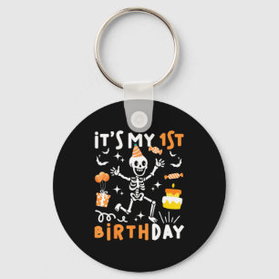 Porte-clés 1er anniversaire enfants drôle squelette 1er anniv