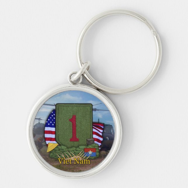 Porte-clés 1ère division d'infanterie vétérans vietnam Keycha (Devant)