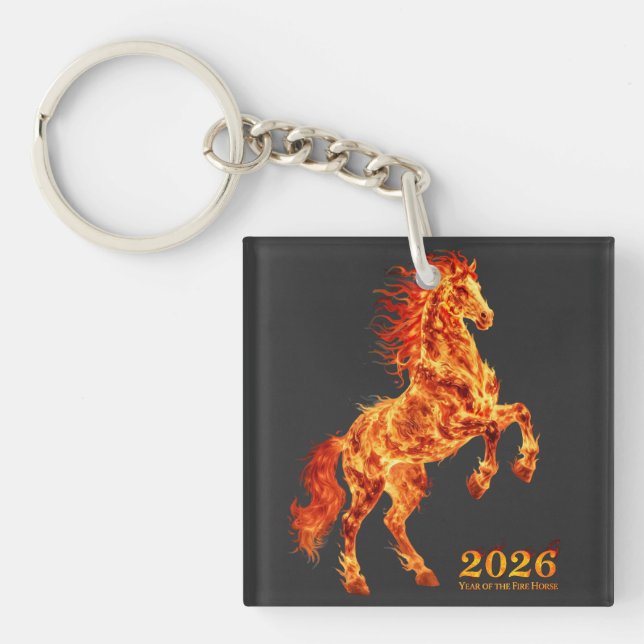 Porte-clés 2026 Year of the Fire Horse (Devant)