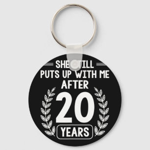 Porte-clés 20 Ans De Mariage Mari Funny 20e Anniversaire