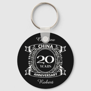 Porte-clés 20ème anniversaire du mariage chine