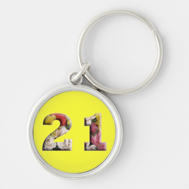 Porte-clés 21e anniversaire 21 ans Jalon Porte - clé (Devant)