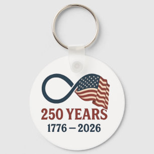 Porte-clés 250 Anniversaire 1776-2026 USA Patriotique