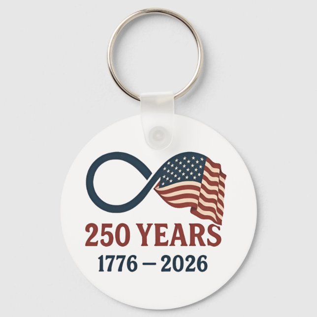 Porte-clés 250 Anniversaire 1776-2026 USA Patriotique (Recto)