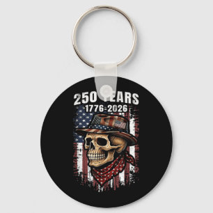 Porte-clés 250 Ans Crâne Squelette Américain Patriotique