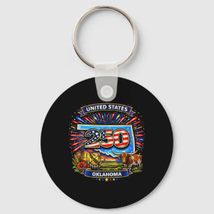 Porte-clés 250 Ans d'Indépendance des États-Unis Oklahoma