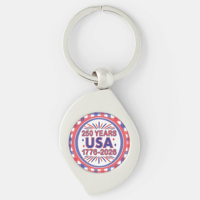 Porte-clés 250 ans USA | Semiquinentenaire 1776-2026 (Devant)