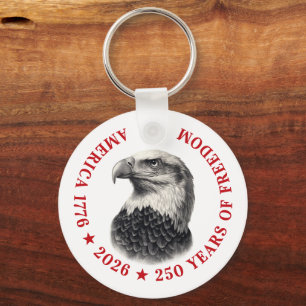 Porte-clés 250e anniversaire USA 2026 Aigle américain