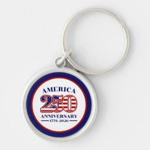 Porte-clés 250e anniversaire USA patriotique 1776–2026
