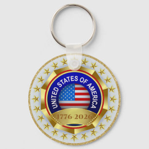 Porte-clés 250e anniversaire USA patriotique   1776–2026