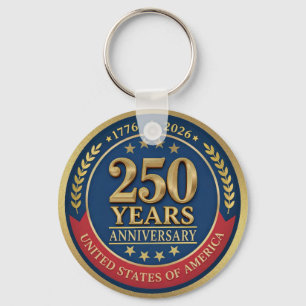 Porte-clés 250e anniversaire USA patriotique 1776–2026