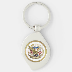 Porte-clés 250e anniversaire USA patriotique 1776–2026