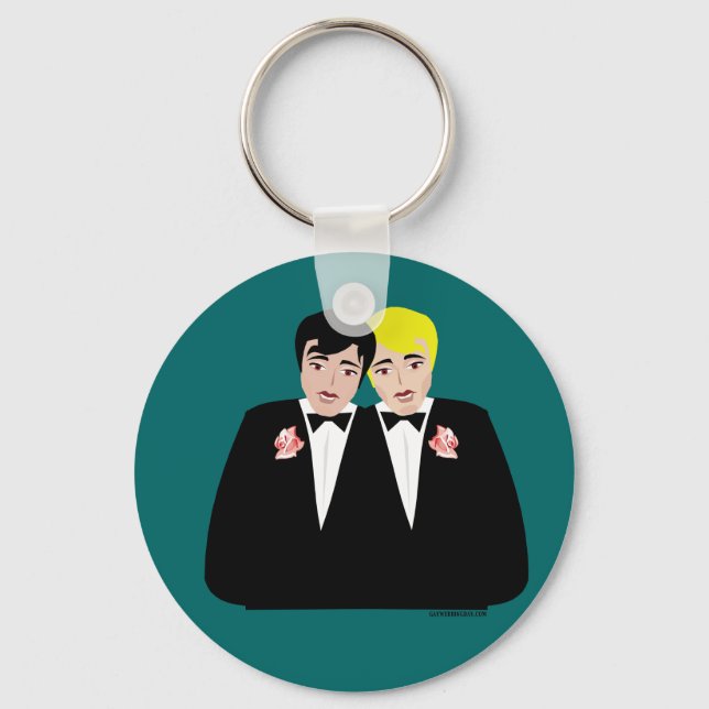 Porte-clés 2 pièces (Blonde et Cheveux noirs) (Recto)