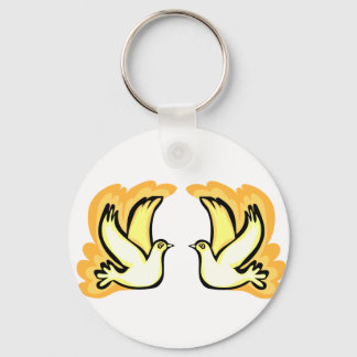 Porte-clés 2 tourterelles