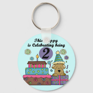 Porte-clés 2e anniversaire Puppy Tshirts et cadeaux