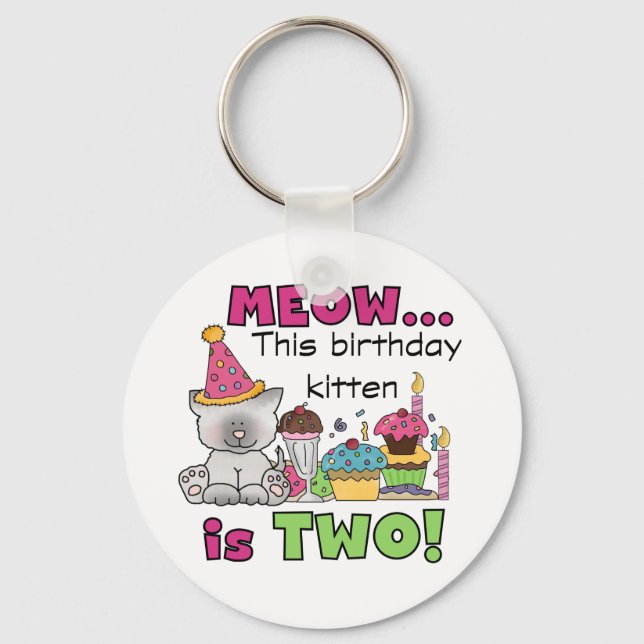 Porte-clés 2e t-shirts et cadeaux d'anniversaire Kitten (Recto)