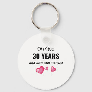 Porte-clés 30e anniversaire de Mariage Dons à Lui ou à Lui