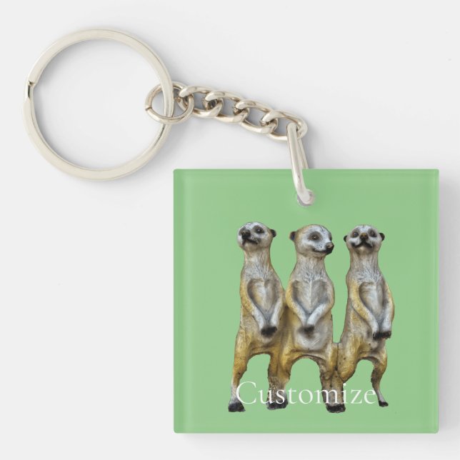Porte-clés 3 Meerkats debats Thunder_Cove (Devant)