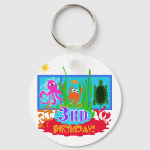 Porte-clés 3ème Aventure sous-marine Tshirts d'anniversaire
