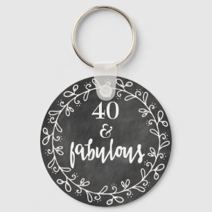 Porte-clés 40 et fabuleux - quarantième porte - clé de