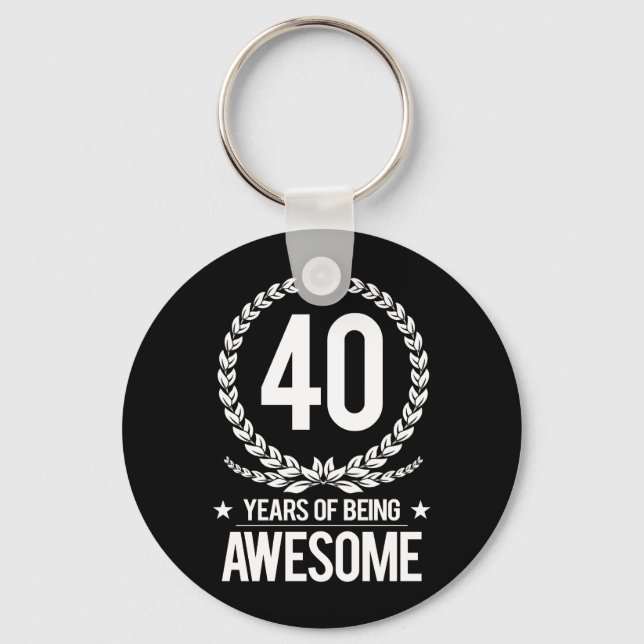 Porte-clés 40e anniversaire (40 ans d'être génial) (Recto)