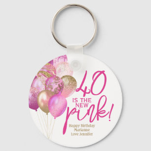 Porte-clés 40e anniversaire 40 est le nouveau rose