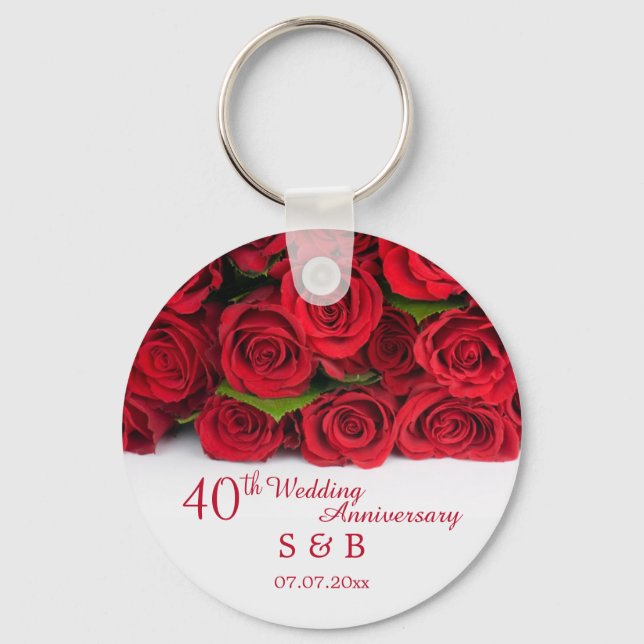 Porte-clés 40e anniversaire du Mariage des roses rouges (Recto)