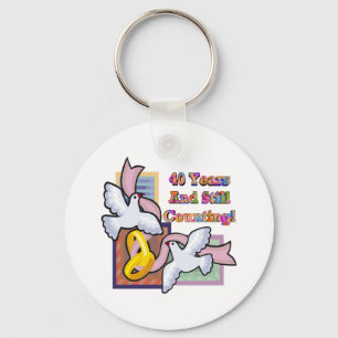 Porte-clés 40e anniversaire du mariage gw