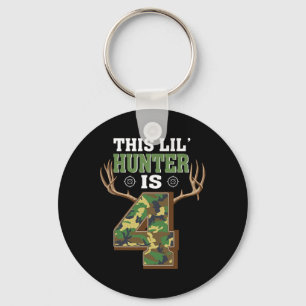 Porte-clés 4 Anniversaire Chasse Cerf 4 Anniversaire Chasseur