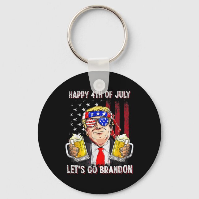 Porte-clés 4 juillet Bière Brandon Trump Bière Ameri (Recto)