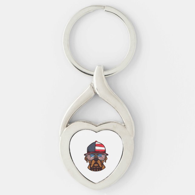 Porte-clés 4 juillet boîte (Devant)