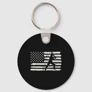 Porte-clés 4 juillet Cricket Usa Drapeau États-Unis Vintage P