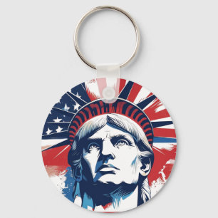 Porte-clés 4 juillet l'esprit du jour de l'indépendance
