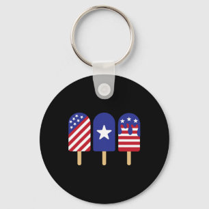 Porte-clés 4 juillet Popsicle American Flag Patriotic Summe
