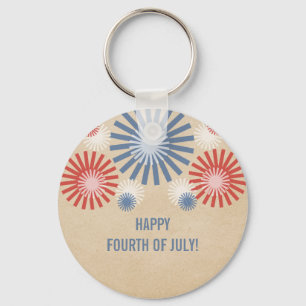 Porte-clés 4 juillet porte - clé génial de feux d'artifice
