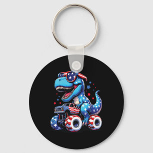 Porte-clés 4 juillet T Rex Dino Trex Dinosaur Monster Truck