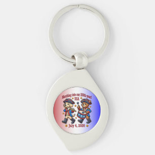 Porte-clés 4 juillet USA 250e anniversaire Semiquincentenaire